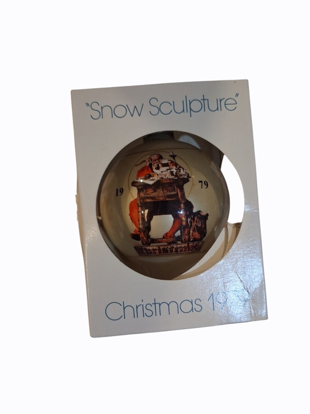 1979 Christmas Norman Rockwell Snow Sculpture Ornament